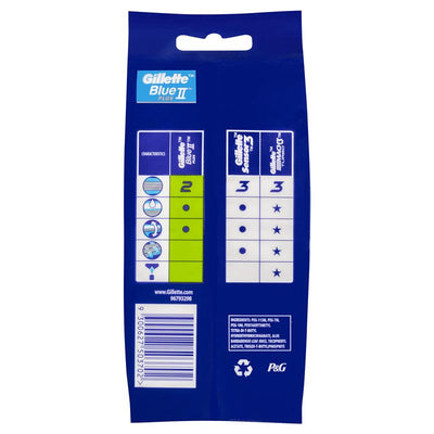 Gillette Blue II Pivot Plus Disposable Razors, 16-Pack, Chromium-Coated