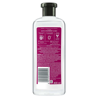 Herbal Essences Bio Renew White Strawberry & Mint Shampoo 400ml - Cleanse and Refresh