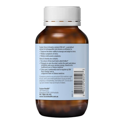 Fusion Stress & Anxiety Support – Ashwagandha KSM-66®, 60 Tablets