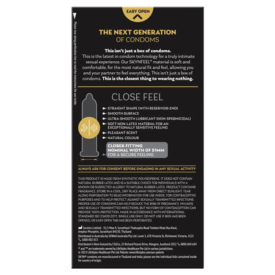SKYN Close Feel Non-Latex Condoms 10 Pack – Ultra Smooth, Secure Fit