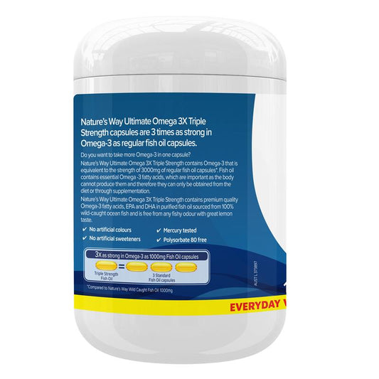Nature's Way Triple Strength Omega-3 Fish Oil, 150 Capsules – view 2