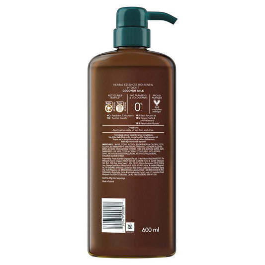 Herbal Essences Bio Renew Hydrate Coconut Milk Conditioner 600ml - Nourishing Hydration - Auzzi Store