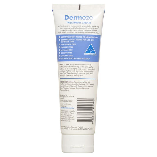 Dermeze Treatment Cream 100g - Intensive Moisturiser for Sensitive Skin - Auzzi Store