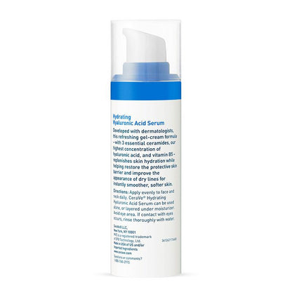 CeraVe Hydrating Hyaluronic Acid Serum 30ml - Deep Hydration for Normal to Dry Skin - Auzzi Store
