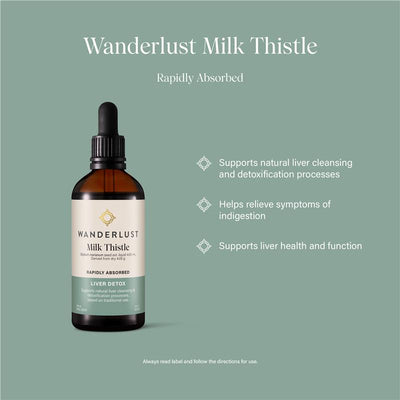 Wanderlust Milk Thistle Liquid Extract 140ml - Natural Liver Support