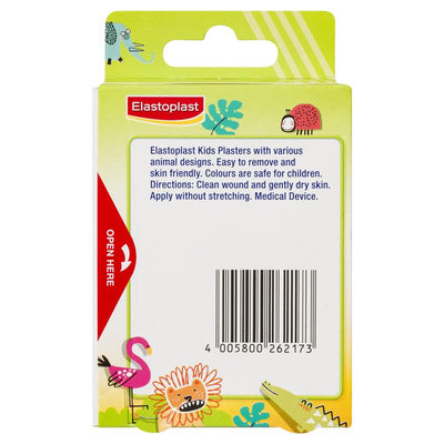 Elastoplast Kids Animal Plasters - 20 Fun Strips for Wound Care