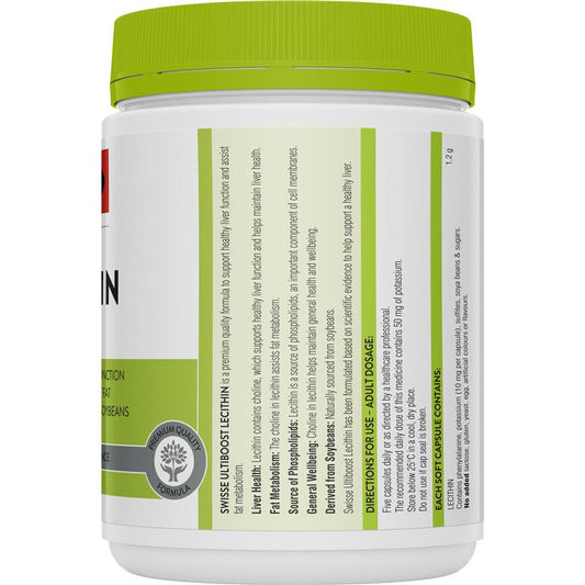 Swisse Ultiboost Lecithin 1200mg 300 Capsules - Support Liver Health & Fat Metabolism-Auzzi Store
