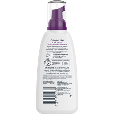 Cetaphil Pro Acne Prone Oil Control Foam Wash 236ml - Gentle Cleansing for Acne-Prone Skin