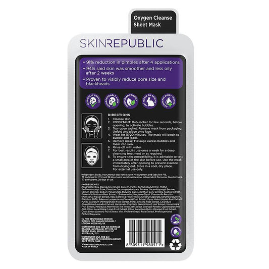 Skin Republic Bubble Purifying Charcoal Face Mask - 20ml-Auzzi Store