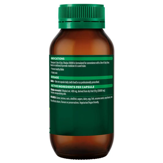 Thompson's One-A-Day Tribulus 20000mg 120 Capsules - Natural Libido Booster-Auzzi Store