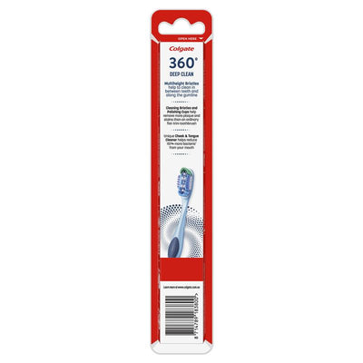 Colgate 360 Whole Mouth Clean Toothbrush - Medium Head for Comprehensive Oral Care