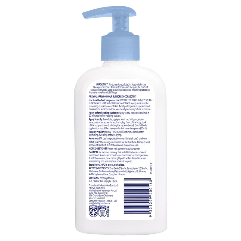 Cancer Council SPF 50+ Sensitive Sunscreen Pump - 200ml - Auzzi Store