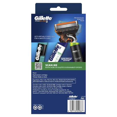Gillette ProGlide Men's Razor Kit with FlexBall & 5-Blade Refills, 4-Pack