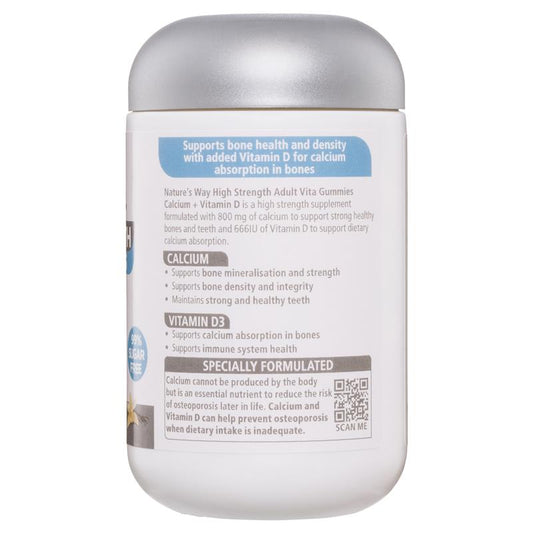 Nature's Way Adult Calcium+D3 Gummies, High Strength, Sugar-Free, 60 Count – view 2