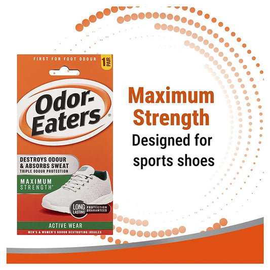 Odor-Eaters Active Wear Max Strength Sports Insoles, Charcoal & Anti-Odor, 1 Pair – view 2