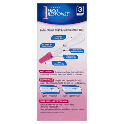 First Response Early In-Stream Pregnancy Test, 3-Pack, 6-Day Detection