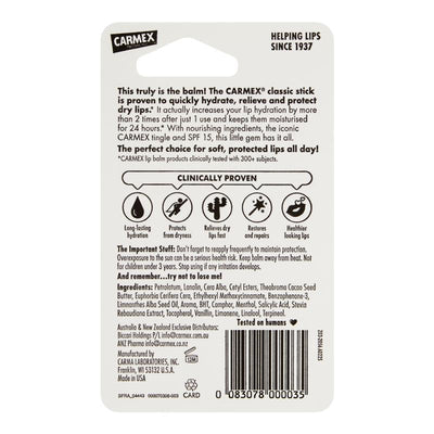 Carmex Original Click Stick Lip Balm with SPF15 - 4.25g