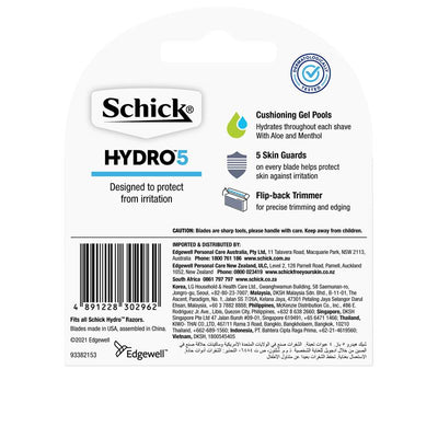 Schick Hydro 5 Men's Razor Refill Blades 4-Pack, 5 Ultra Glide®