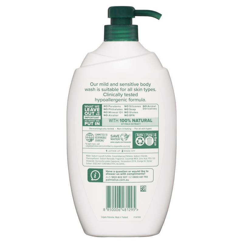 Palmolive Naturals Sensitive Body Wash 1L, Paraben-Free & pH Balanced