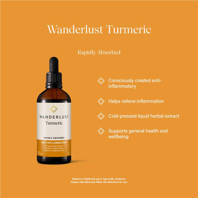 Wanderlust Turmeric & Black Pepper Extract 90ml - Vegan Anti-Inflammatory
