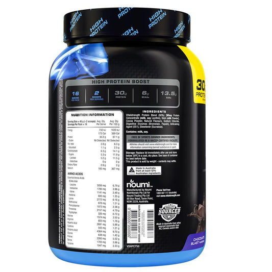Vital Strength High Protein Chocolate 750g - Post Workout Nutrition – view 2