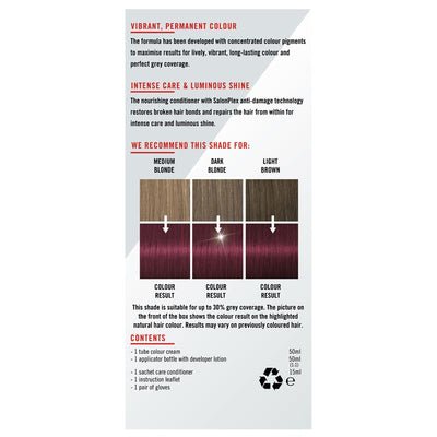 Schwarzkopf Live Colour Permanent Violet Red Hair Dye - 50ml