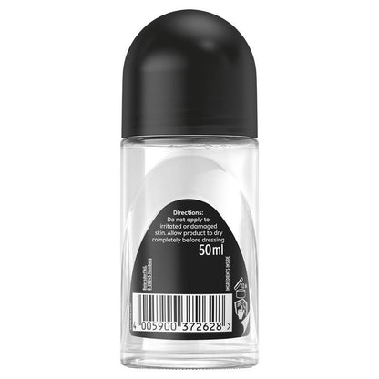NIVEA Men Black & White Anti-Stain Roll-On Deodorant 72H, 50ml