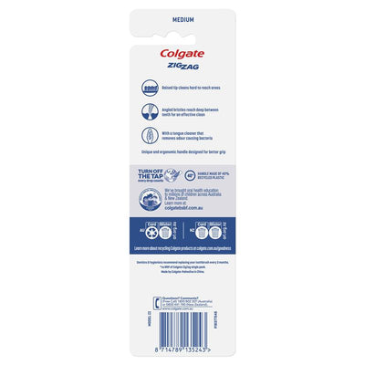 Colgate Zig Zag Deep Interdental Clean Toothbrush Medium - 3 Pack