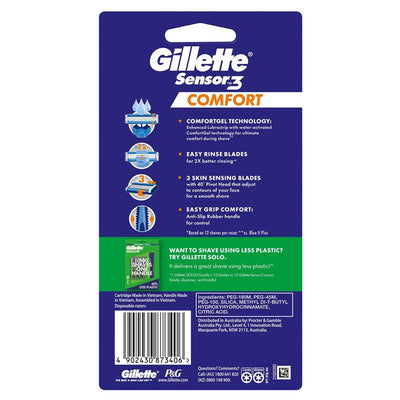 Gillette Sensor 3 Comfort Disposable Razors - 4 Pack