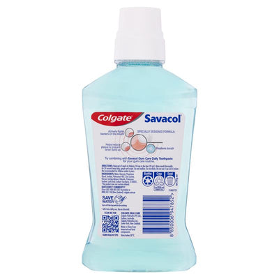 Colgate Savacol Gum Care Daily Mouthwash 500mL - Antibacterial Formula