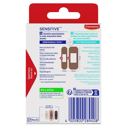 Elastoplast Sensitive Skin Tone Plasters - 20 Medium for Hypoallergenic Care