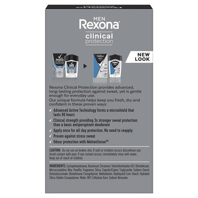 Rexona Men Clinical Antiperspirant Clean Scent 45ml 96-Hour Protection