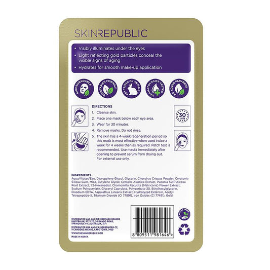 Skin Republic 24k Gold Under Eye Patches - 18g - Auzzi Store