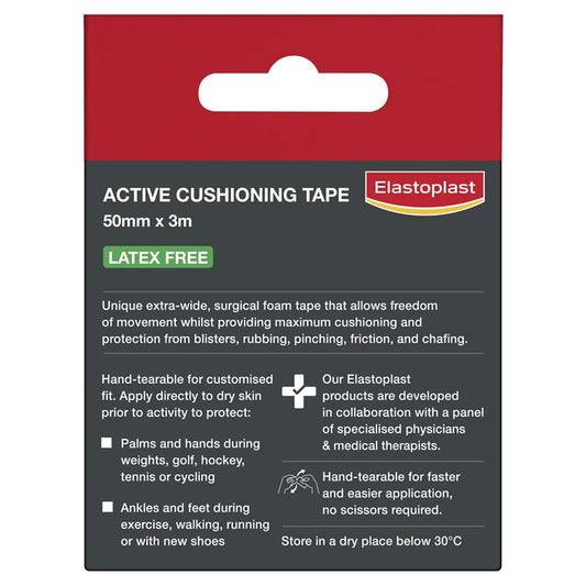 Elastoplast Active Cushioning Tape - 5cm x 3m for Blister Prevention – view 2 - Auzzistore
