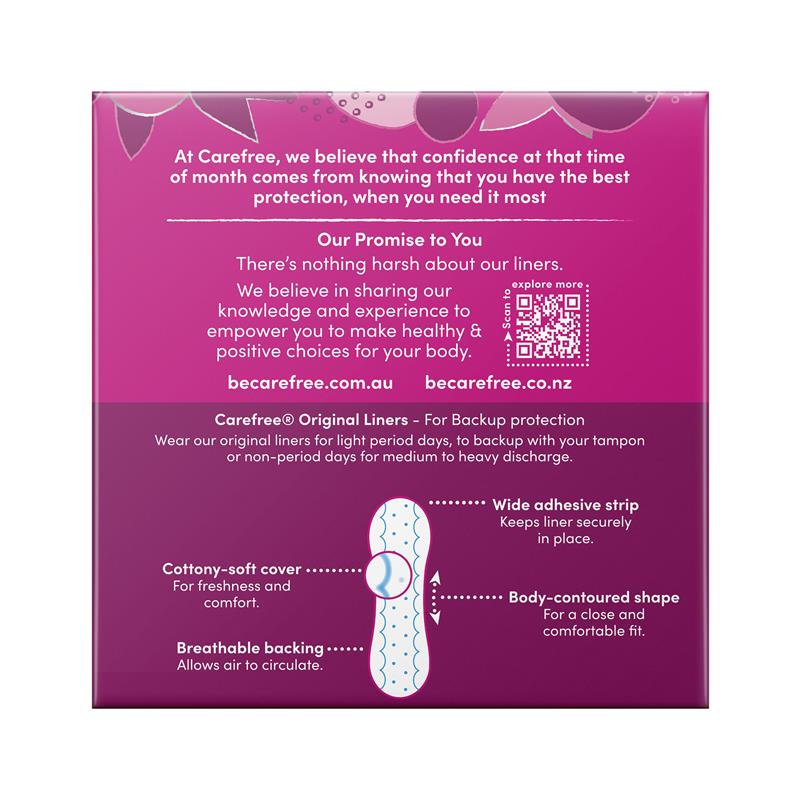 Carefree Original Unscented Panty Liners 48 Pack - Freshness & Comfort-Auzzi Store