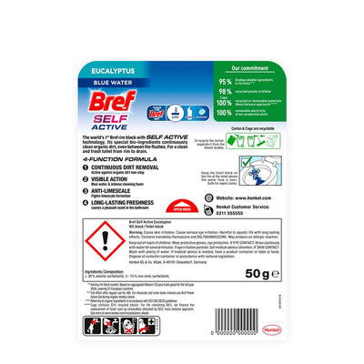 Bref Blue Active Eucalyptus Toilet Block 50g - Odour Stop Technology