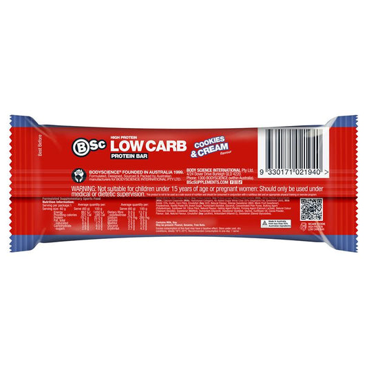 BSc High Protein Bar Cookies & Cream 60g - Delicious Protein-Packed Snack - Auzzi Store