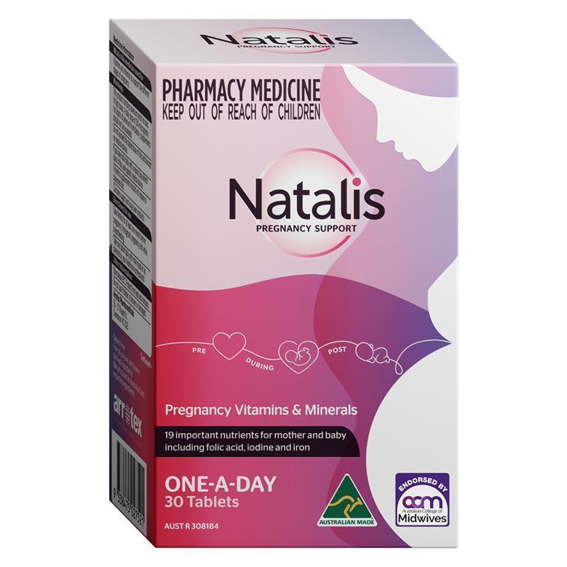 Natalis Prenatal Multivitamin - 30 Tablets with Folic Acid & Iron