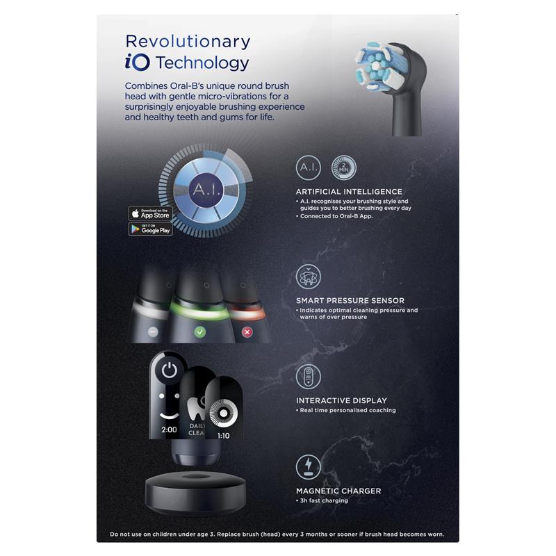 Oral-B Power Toothbrush iO 7 Series - Black (1 Pack)