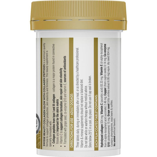 Swisse Beauty Collagen Glow - 60 Tablets for Radiant Skin - Auzzi Store