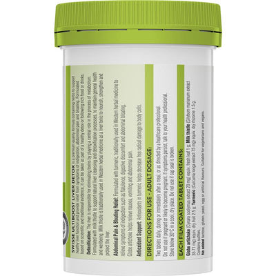 Swisse Ultiboost Liver Detox Tablets with Milk Thistle & Turmeric, 120