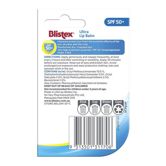 Blistex Ultra Lip Balm SPF 50+ - 4.25g Stick – view 2