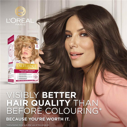 L'Oreal Excellence Creme 8 Blonde Hair Colour - 1 Unit - Auzzi Store