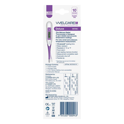 Welcare Digital Thermometer Deluxe - Fast & Accurate Readings