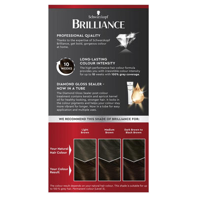 Schwarzkopf Brilliance 46 Coffee Brown - Permanent Hair Color 60ml
