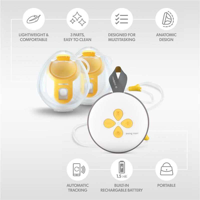 Medela Swing Maxi Hands-free Double Electric Breast Pump - Effortless Pumping