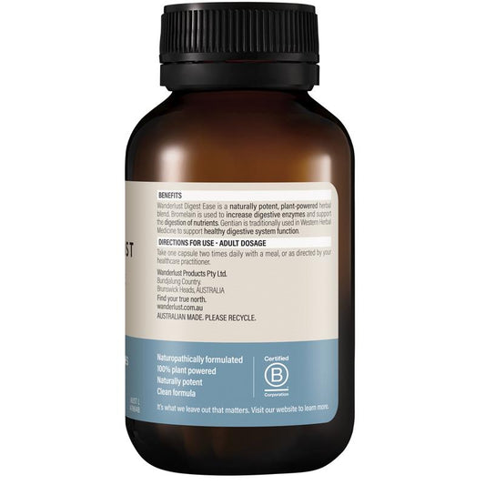 Wanderlust Digest Ease - 60 Capsules-Auzzi Store