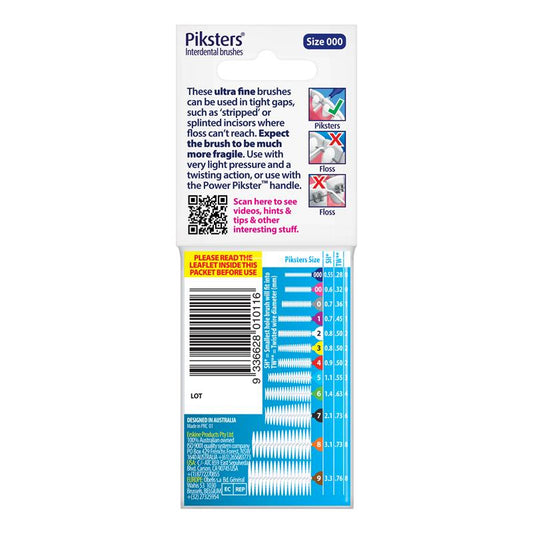 Piksters Interdental Brushes Size 000 Navy Blue - 10 Pack – view 2