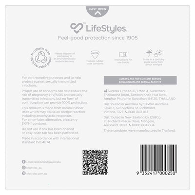 LifeStyles Zero Ultra-Thin 40 Condoms  - Lubricated, Latex