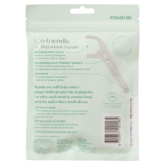 White Glo Eco Friendly Flossers Mint - 70 Pack – view 2